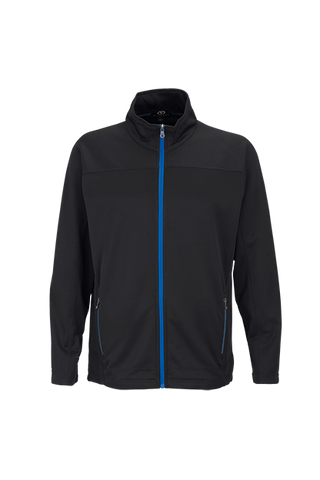 Branded Inventory - Vantage Brushed Back Micro-Fleece Full-Zip Jacket - Black/Royal