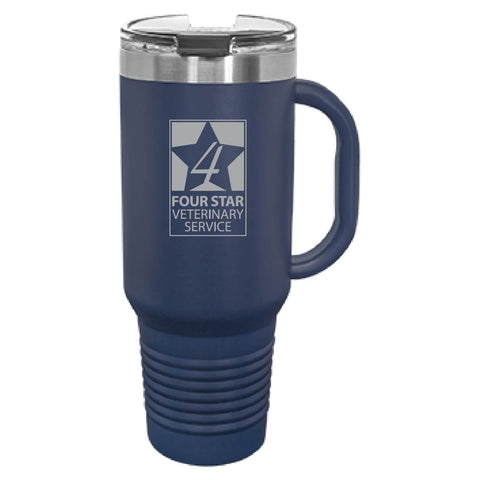 Four Star Vet Service - 40 oz Tumbler - Navy