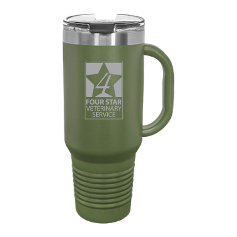 Four Star Vet Service - 40 oz Tumbler - Military Green