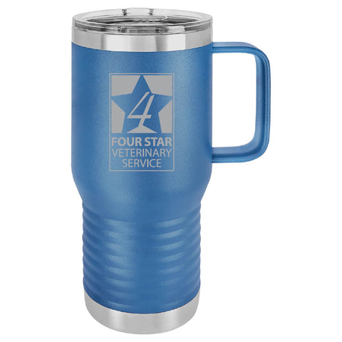 4 Star Vet - 20 oz Travel Mug - Royal