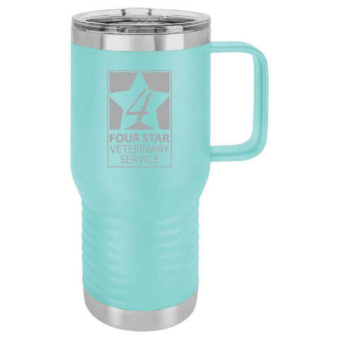 Four Star Vet Service - 20 oz Travel Mug - Teal