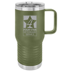 Four Star Vet Service - 20 oz Travel Mug - Olive