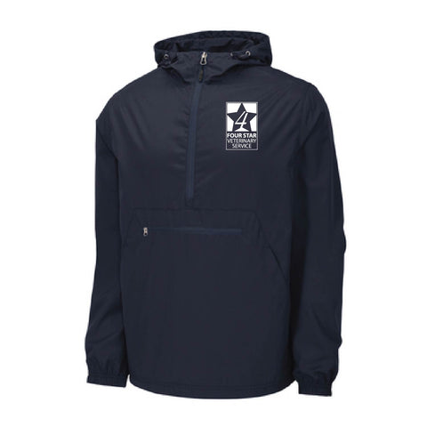 Four Star Vet Service - Adult Windbreaker - True Navy