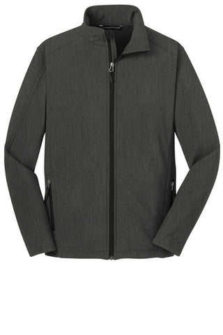 Branded Inventory - Port Authority Core Soft Shell Jacket - Black/Charcoal Heather