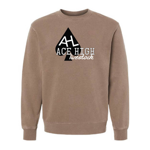 Ace High Livestock - Midweight Pigment-Dyed Crewneck - Unisex - Pigment Clay