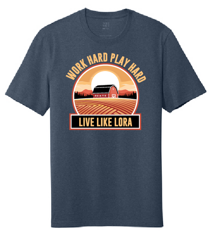 Live Like Lora - Re-Tee - Unisex - HeatheredNavy