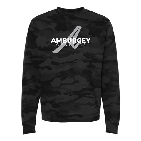 Amburgey Genetics - Midweight Crewneck - Unisex - Black Camo