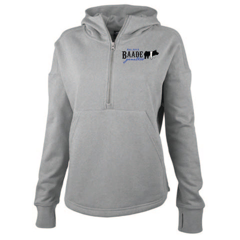 Baade Genetics 25 - Scallop Hem Hoodie - Womens - Heather Grey