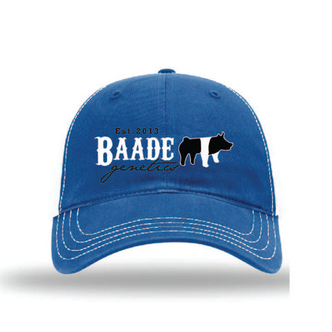 Baade Genetics 25 - Garment Washed Trucker - Royal/White