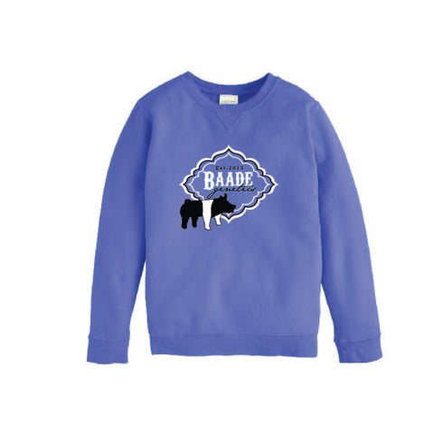 Baade Genetics 25 - Garment Dyed Crewneck - Youth - Deep Forte Blue