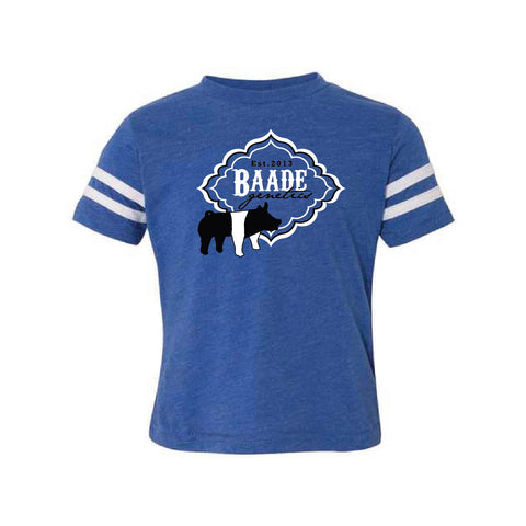 Baade Genetics 25 - Football Jersey Tee - Toddler - Vintage Royal/White