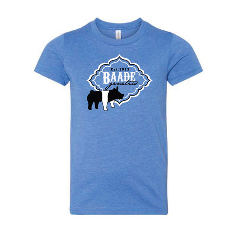 Baade Genetics 25 - Jersey Tee - Youth - Heather Columbia Blue