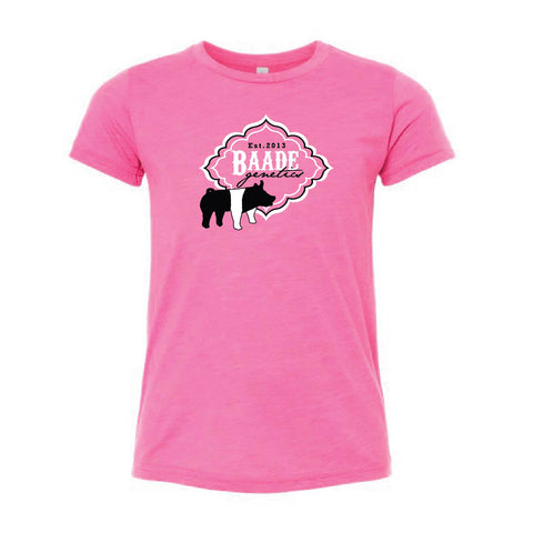 Baade Genetics 25 - Tribelnd Tee - Youth - Charity Pink Triblend