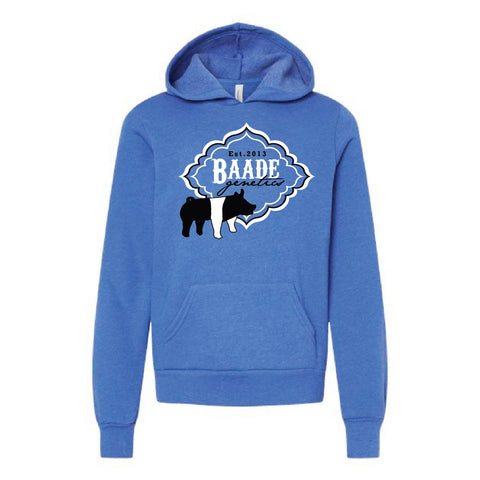 Baade Genetics 25 - Sponge Fleece Hoodie - Youth - Heather True Royal