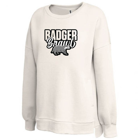 Badger Brawl - Crewneck - Cream - Womens