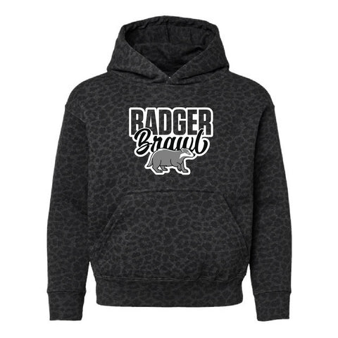 Badger Brawl 25 - Fleece Hoodie - Youth - Black Leopard