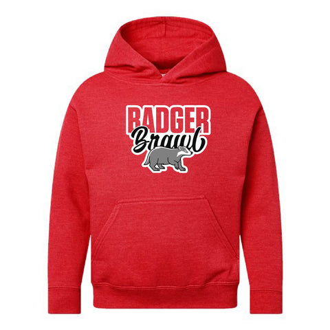 Badger Brawl 25 - Fleece Hoodie - Youth - Vintage Red