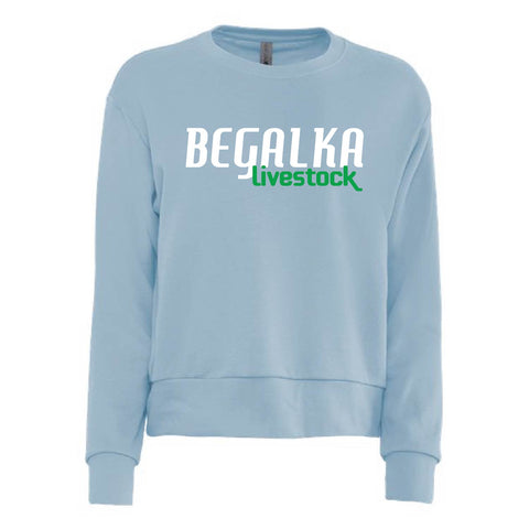 Begalka Livestock - Womens Crewneck - Stonewash Denim