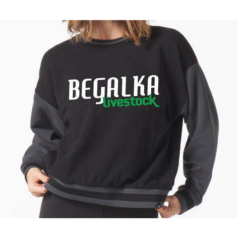 Begalka Livestock - Womens Varsity Crew - Black/Carbon