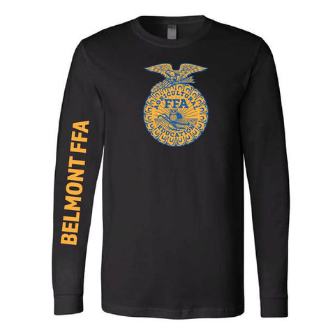 Belmont FFA - Last Name Option -  Long Sleeve Tee  - Unisex - Black