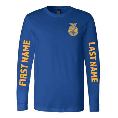 Belmont FFA - First/Last Name Option -  Long Sleeve Tee  - Unisex - True Royal