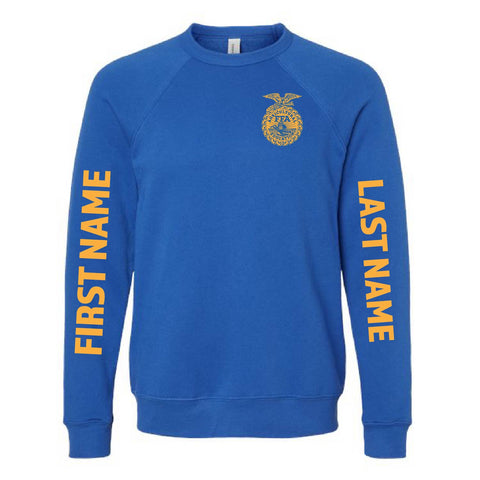 Belmont FFA - First and Last Name Option - Fleece Crewneck  - Unisex - True Royal