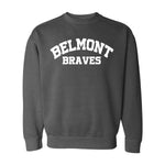 Belmont Braves - Crewneck - Pepper - Adult/Unisex - Puff Transfer