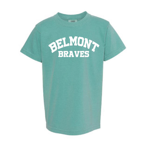 Belmont Braves - Shirt - Seafoam - Youth - Puff Transfer