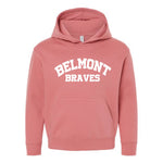 Belmont Braves - Hoodie - Mauvelous  - Youth - Puff Transfer