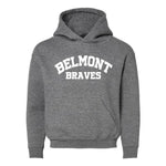 Belmont Braves - Hoodie - Granite Heather  - Youth - Puff Transfer