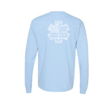 Belmont EMS - Long Sleeve Garment Dyed Tee - Unisex - Hydrangea