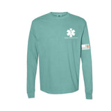 Belmont EMS - Long Sleeve Garment Dyed Tee - Unisex - Sea Foam