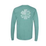 Belmont EMS - Long Sleeve Garment Dyed Tee - Unisex - Sea Foam
