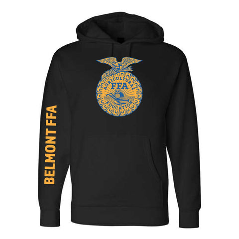 Belmont FFA - Last Name Option - Heavyweight Hoodie  - Unisex - Black