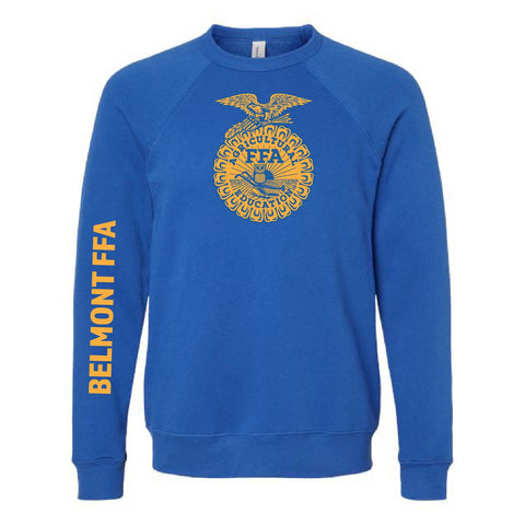 Belmont FFA - Last Name Option - Fleece Crewneck  - Unisex - True Royal