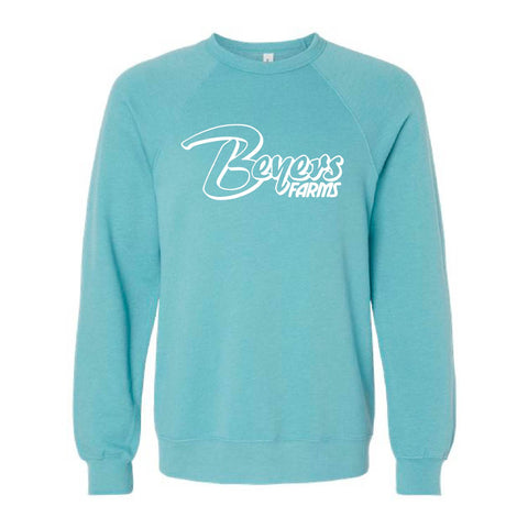 Beyers Farms - Adult Crewneck - Heather Blue Lagoon