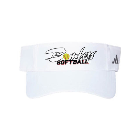 Bombers Softball  - Performance Visor - White