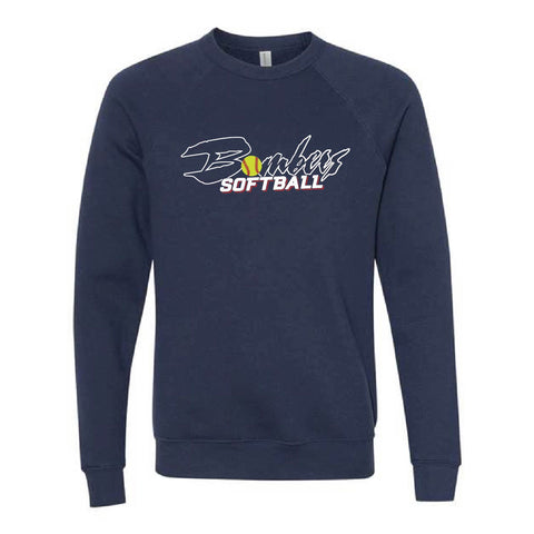 Bombers Softball  - Sponge Fleece Crewneck - Unisex - Navy