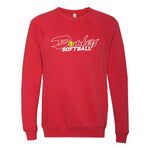 Bombers Softball - Sponge Fleece Crewneck - Unisex - Red