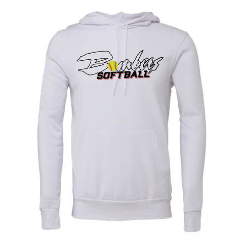 Bombers Softball  - Sponge Fleece Hoodie - Unisex - White