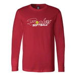 Bombers Softball  - Long Sleeve Tee - Unisex - Red