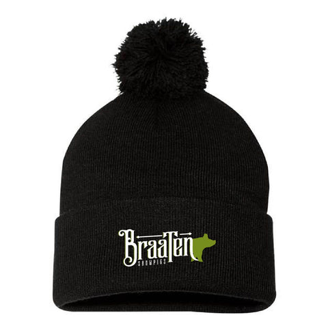Braaten 25 - Pom Pom Beanie - Black