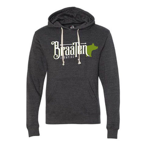 Braaten 25 - TriBlend Hoodie - Unisex - Black Triblend **NOTE LARGER SIZES RUN SMALL