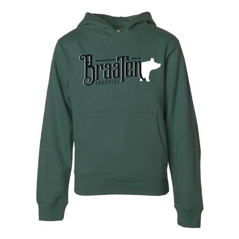 Braaten 25 - Midweight Hoodie - Youth - Alpine Green