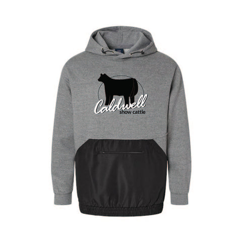 Caldwell 25 - Mixed Media Hoodie - Unisex - Graphite/Black