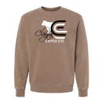 Clayton Cattle - Pigment Dyed Crewneck  - Unisex - Pigment Clay