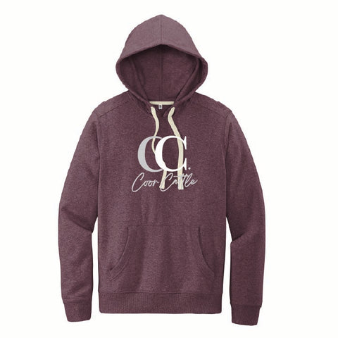 Coor Cattle - Re Fleece Hoodie - Unisex - Maroon Heather