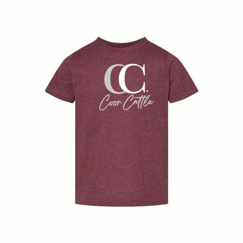 Coor Cattle - Fine Jersey Tee - Youth/Toddler - Vintage Burgundy