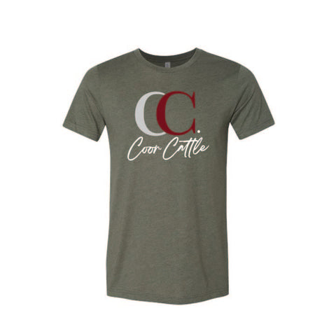 Coor Cattle - Jersey Tee - Unisex - Military Green