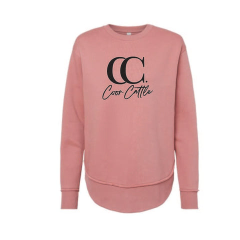 Coor Cattle - Fleece Crewneck - Womens - Mauvelous